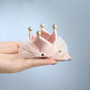 Baby Hair Crown Bow Clip - Pink