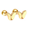 "Solid Butterfly" Kids Girl's Earrings - 18k Gold Plated