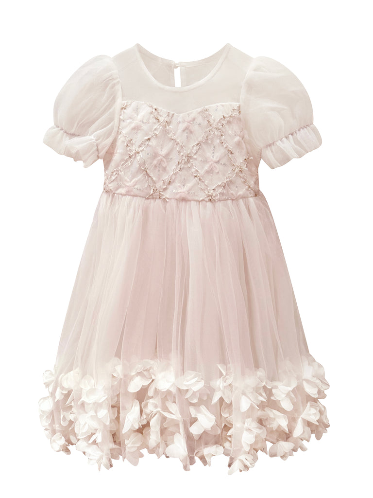 Mimi Miya - Angelica 3D Flower Embellished Girl's Dress