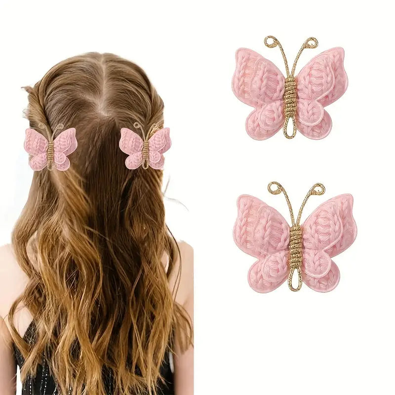 Butterfly Hair Clip (2pcs) Fabric