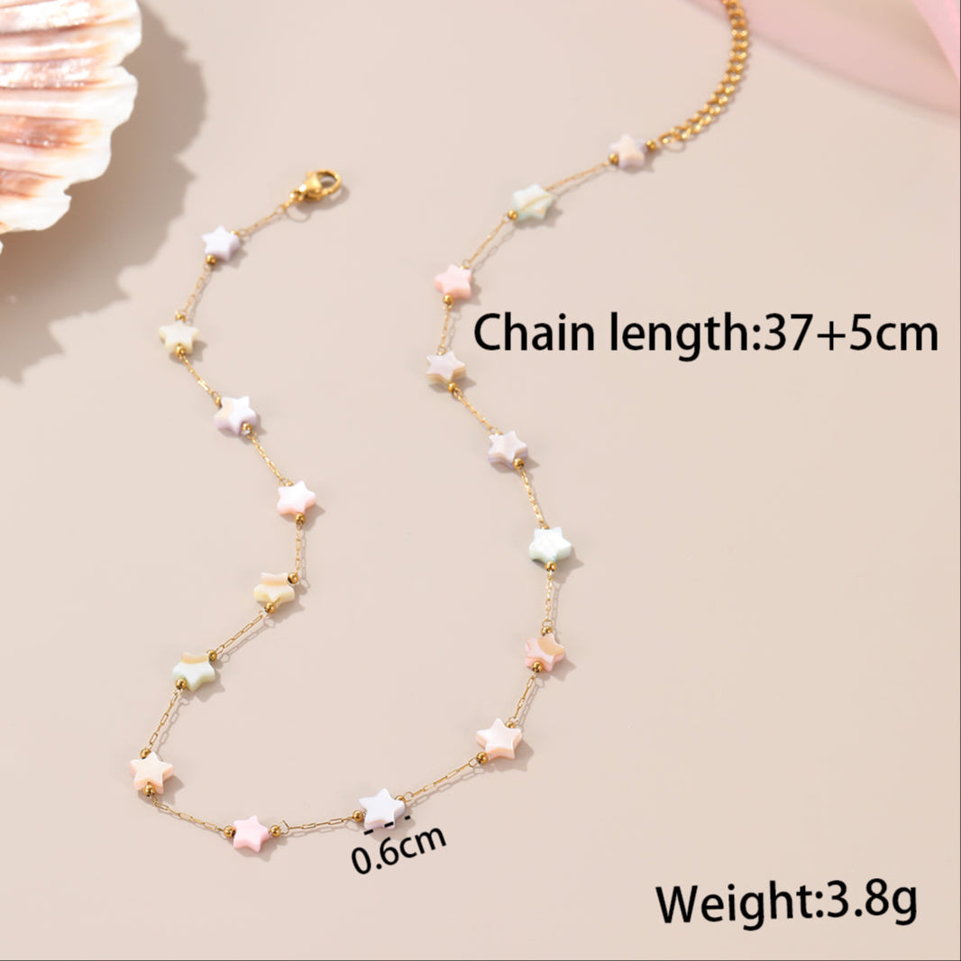 Girl's Star Shell Kid's Necklace - 18k Gold Plated | Mimi Miya