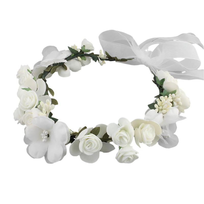 Florence white floral hair crown wreath for flower girls, made with delicate white flowers, perfect for weddings and special occasions."

This alt text is clear, concise, and includes important keywords like "white floral hair crown," "flower girls," "weddings," and "special occasions.