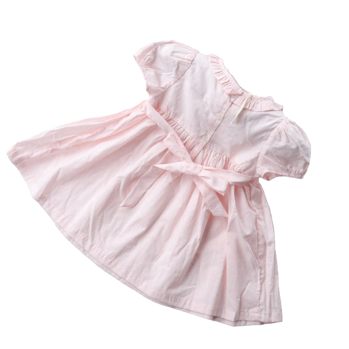 "Tatiana" Baby Girl's Smocked Dress - Pink