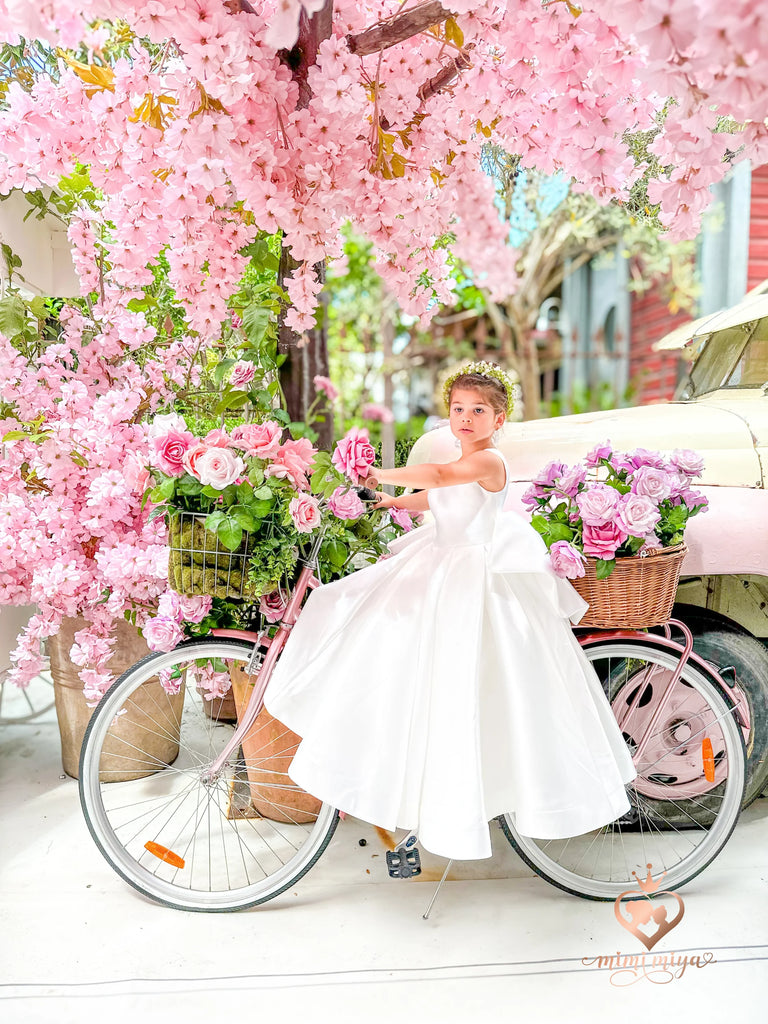 ’Anastasia’ Mimi Miya Couture Flower Girl and Communion Mikado Dress Flower Girl / Holy Communion Dress