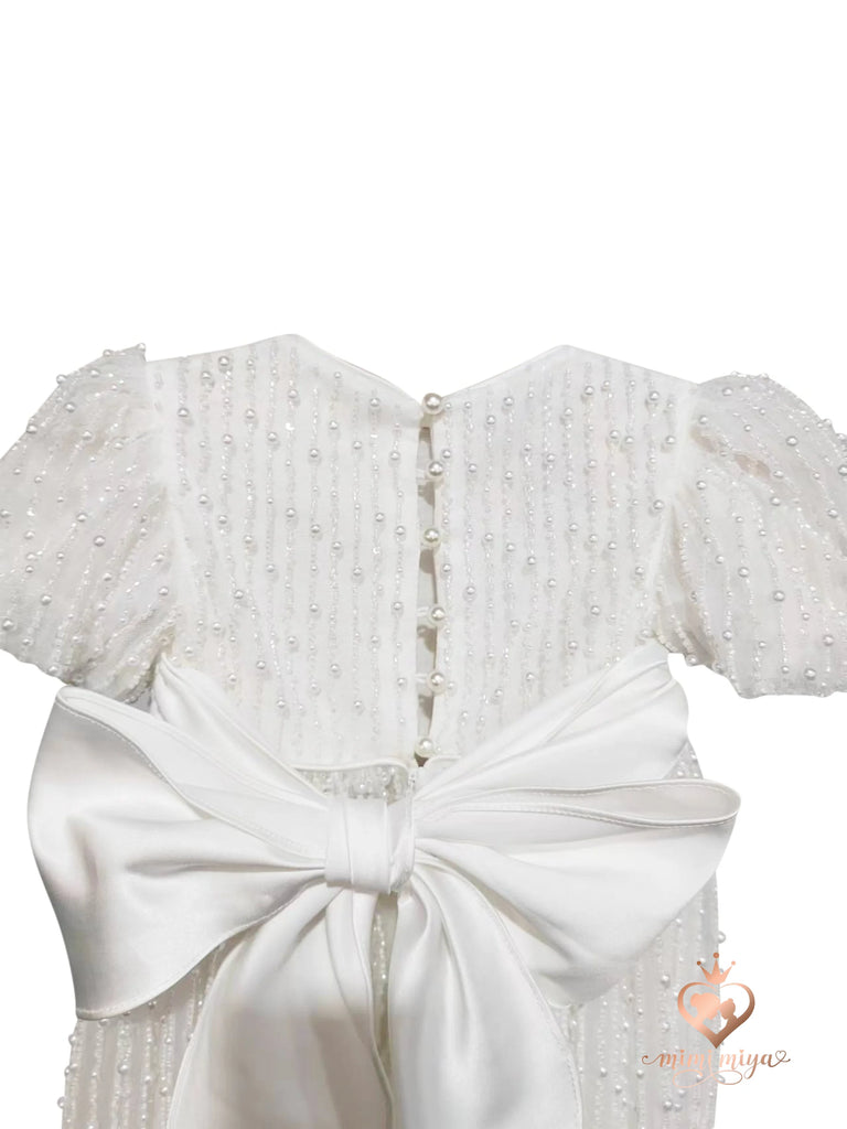 ’Anja’ Girl’s Pearl Christening Gown