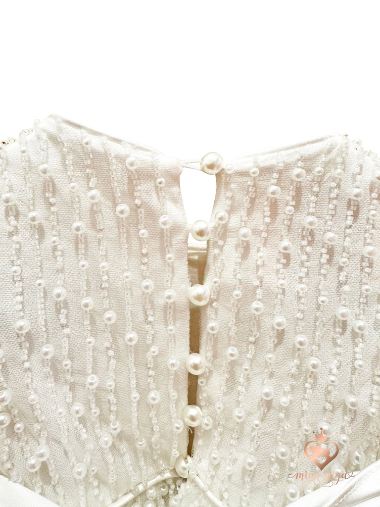 ’Anja’ Girl’s Pearl Christening Gown