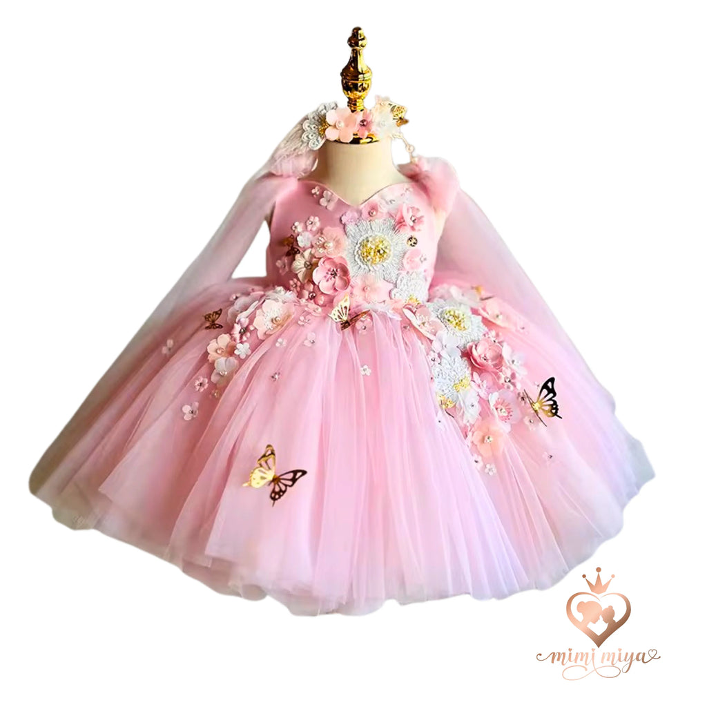 “Julieta” 3D Flower Beaded Girl’s Dress